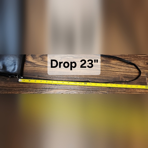 BUXTON Black Leather Crossbody Bag NWOT - Picture 8 of 11